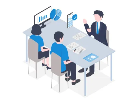 説明の様子のイラスト